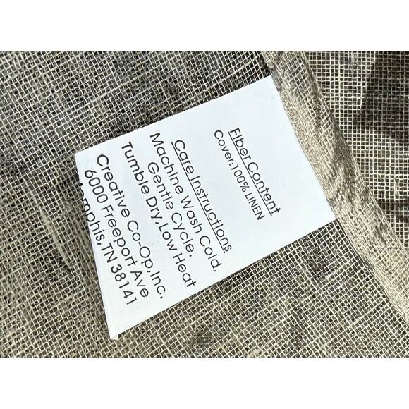 NWT Creative Co-Op Linen Damask Curtain Panel 55" x 102" - Picture 4 of 4